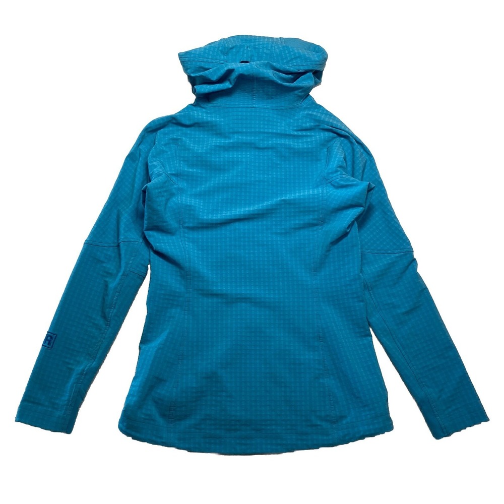 Patagonia Women's XS R1 TechFace Hoodie Zip Jacket Mako Blue Grid - Picture 2 of 5